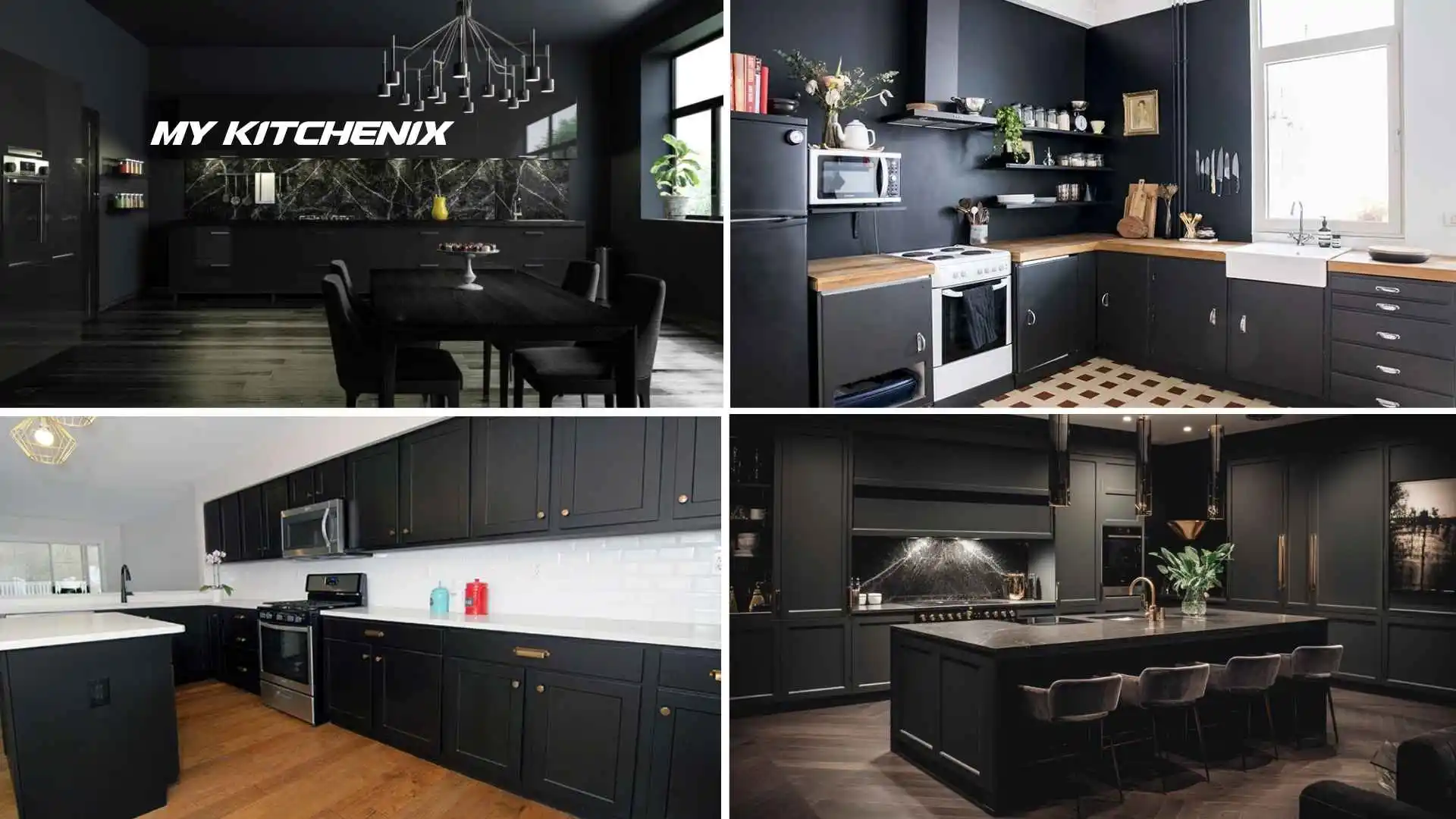 Top 12 ideas for Black Kitchens to Boost the calmness 